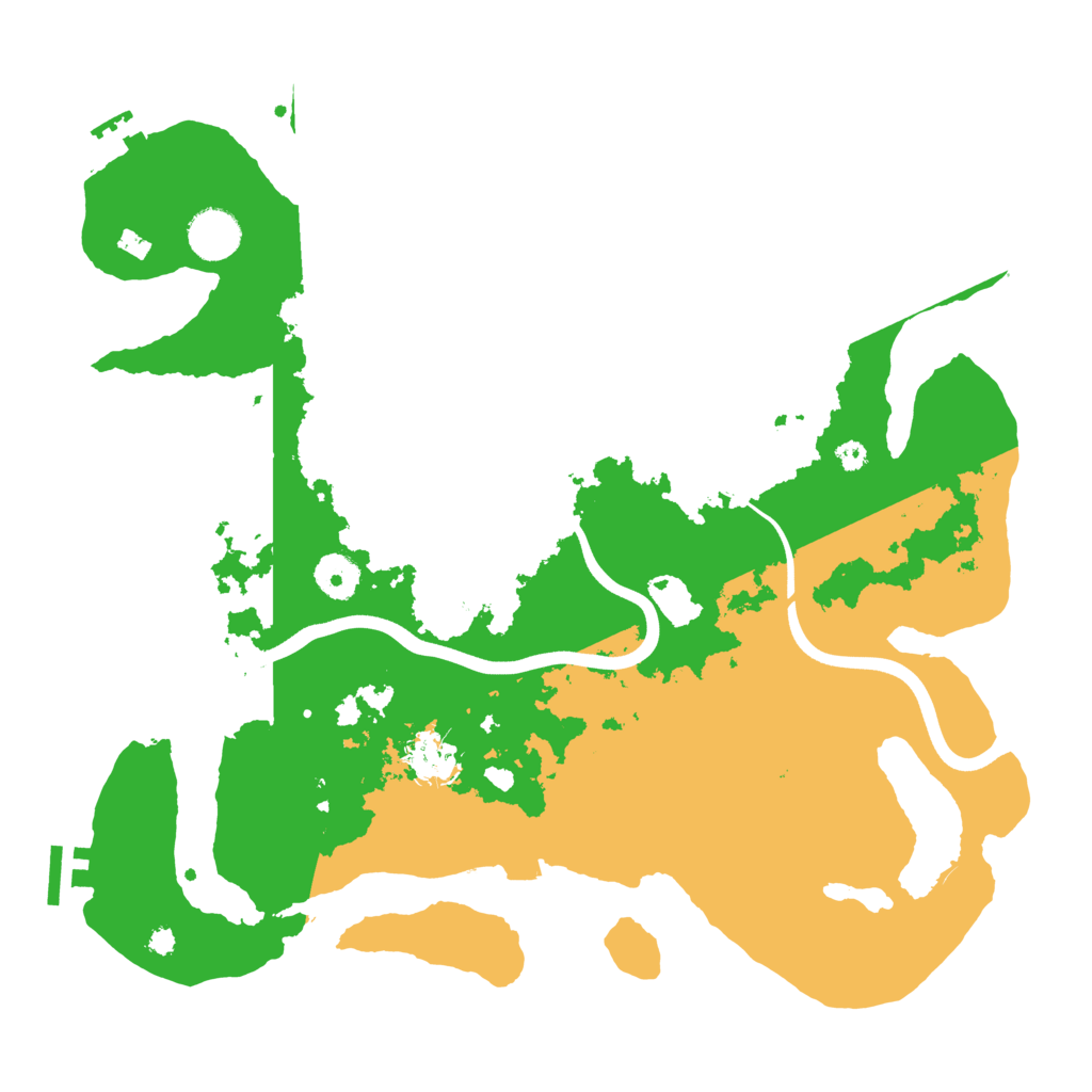 Biome Rust Map: Procedural Map, Size: 3700, Seed: 57143067
