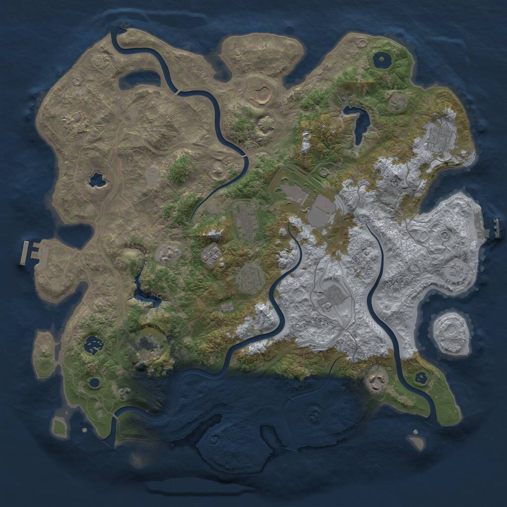 Rust Map: Procedural Map, Size: 4250, Seed: 86575278, 17 Monuments