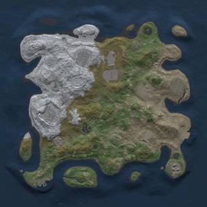 Thumbnail Rust Map: Procedural Map, Size: 3500, Seed: 2135804925, 15 Monuments