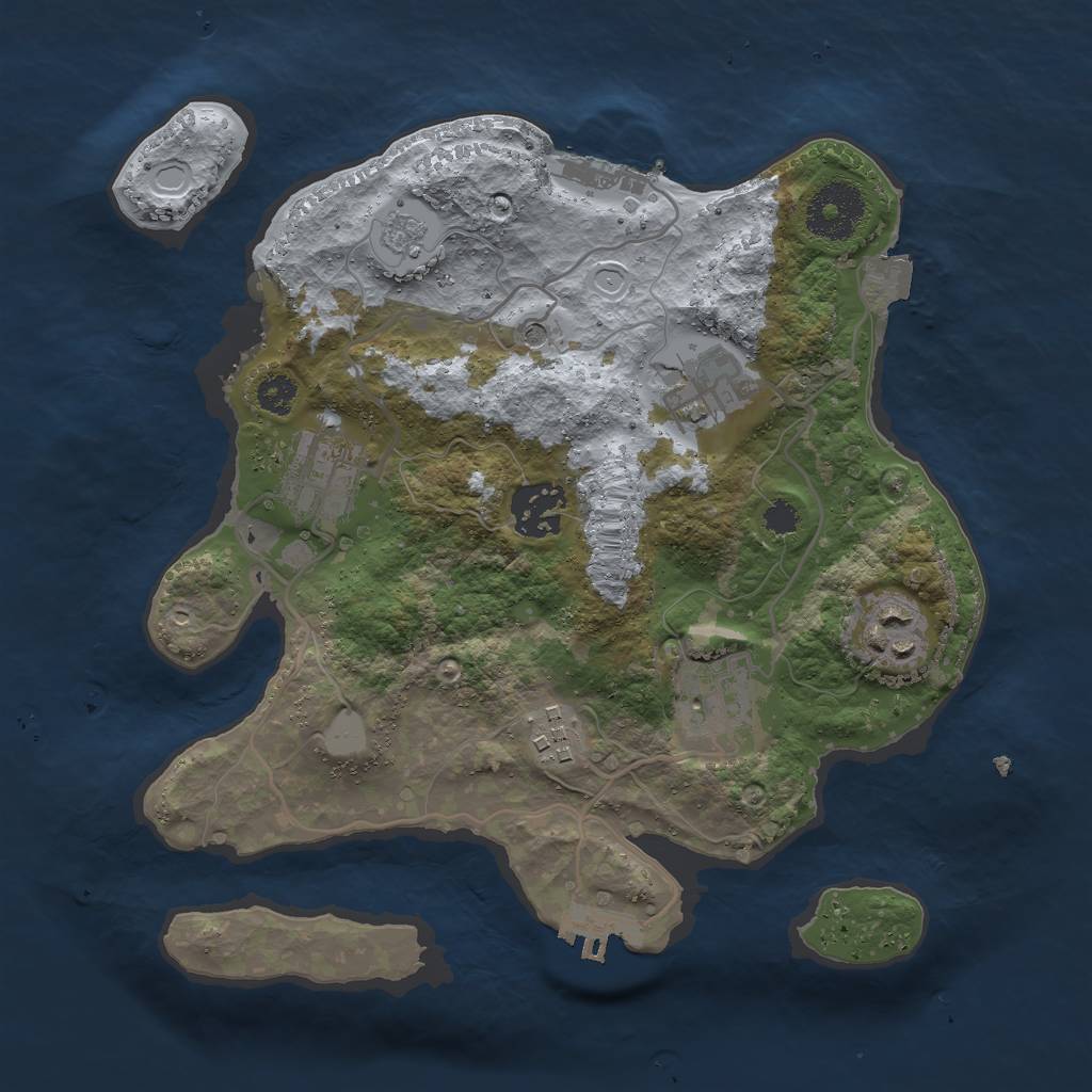 Rust Map: Procedural Map, Size: 2850, Seed: 908424336, 13 Monuments