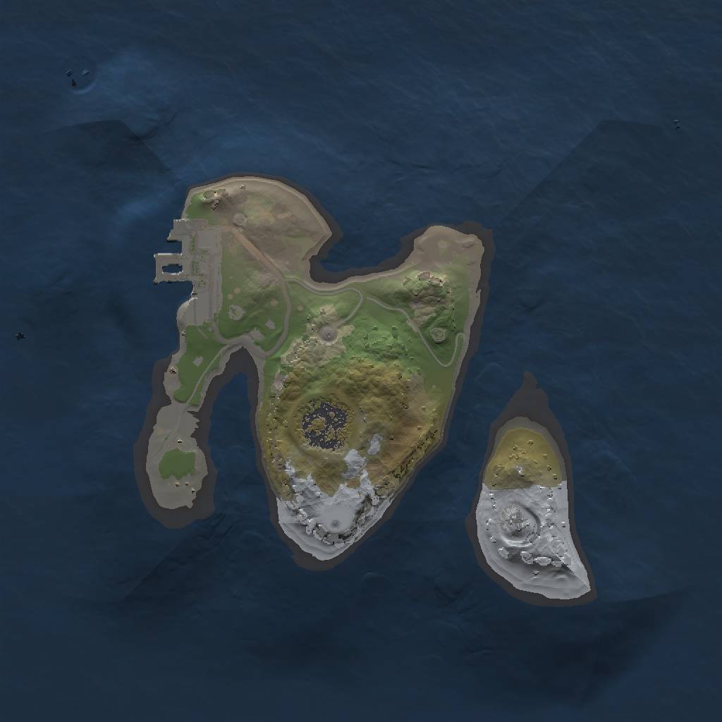 Rust Map: Procedural Map, Size: 1500, Seed: 55000, 4 Monuments