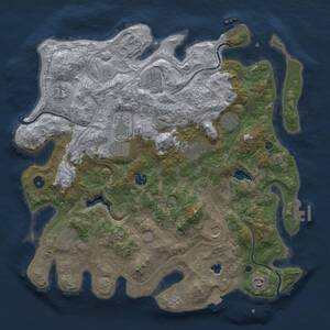 Thumbnail Rust Map: Procedural Map, Size: 4250, Seed: 1887318216, 16 Monuments