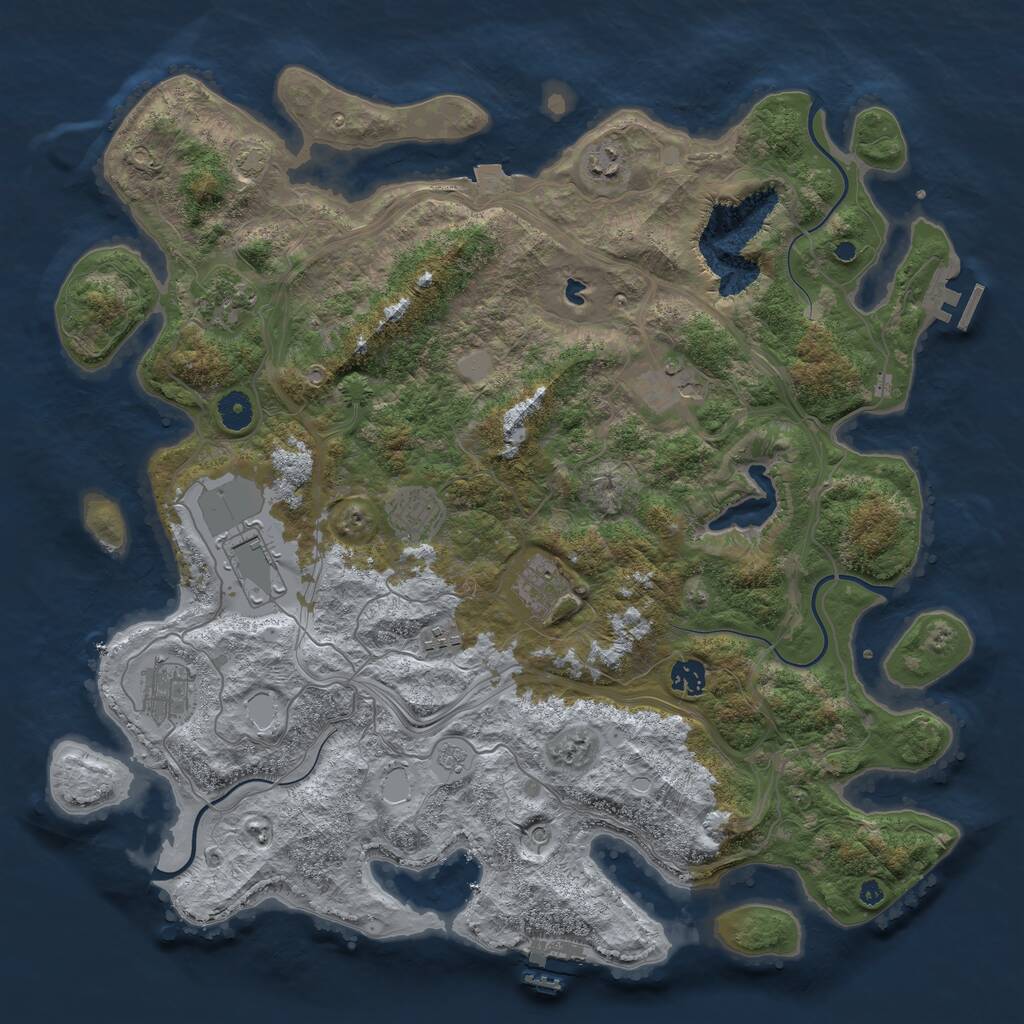 Rust Map: Procedural Map, Size: 4250, Seed: 63269569, 15 Monuments