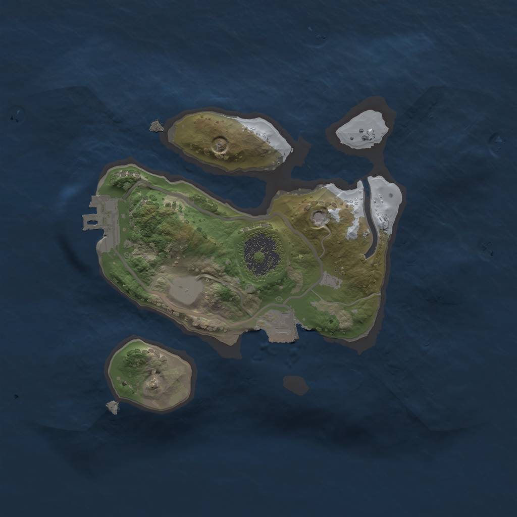 Rust Map: Procedural Map, Size: 2000, Seed: 431781402, 4 Monuments
