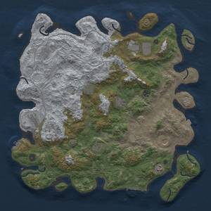 Thumbnail Rust Map: Procedural Map, Size: 4500, Seed: 1177221125, 19 Monuments