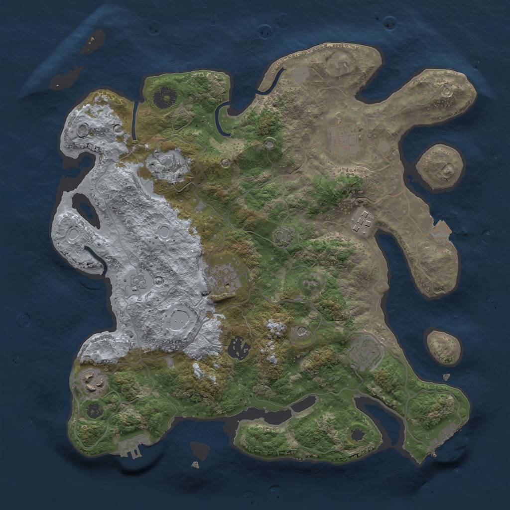 Rust Map: Procedural Map, Size: 3400, Seed: 72411566, 15 Monuments
