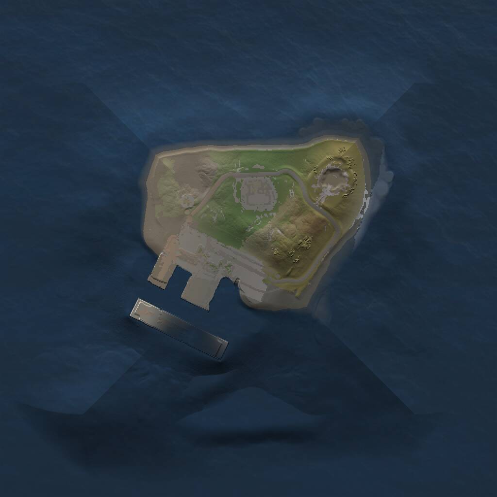 Rust Map: Procedural Map, Size: 1000, Seed: 235220, 2 Monuments