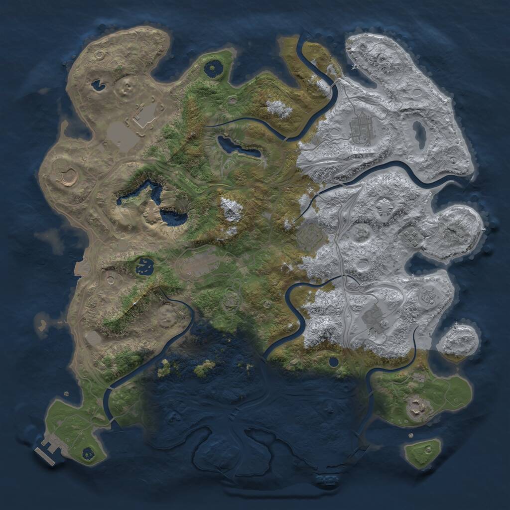 Rust Map: Procedural Map, Size: 4250, Seed: 22417724, 15 Monuments