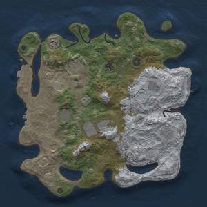 Thumbnail Rust Map: Procedural Map, Size: 3700, Seed: 1861308132, 18 Monuments