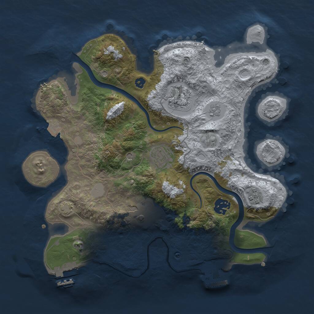Rust Map: Procedural Map, Size: 3000, Seed: 108548283, 11 Monuments