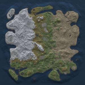 Thumbnail Rust Map: Procedural Map, Size: 4500, Seed: 377516863, 19 Monuments