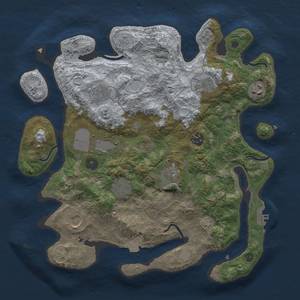 Thumbnail Rust Map: Procedural Map, Size: 3500, Seed: 802236472, 16 Monuments