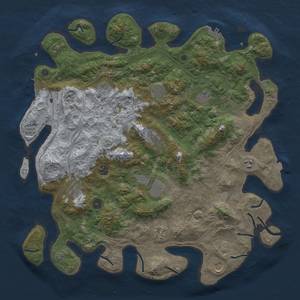 Thumbnail Rust Map: Procedural Map, Size: 4500, Seed: 1443546021, 19 Monuments