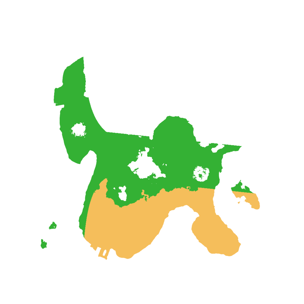 Biome Rust Map: Procedural Map, Size: 2000, Seed: 61236127