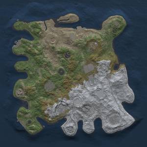 Thumbnail Rust Map: Procedural Map, Size: 3600, Seed: 10512, 17 Monuments