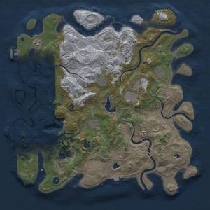 Thumbnail Rust Map: Procedural Map, Size: 4500, Seed: 2137907704, 17 Monuments