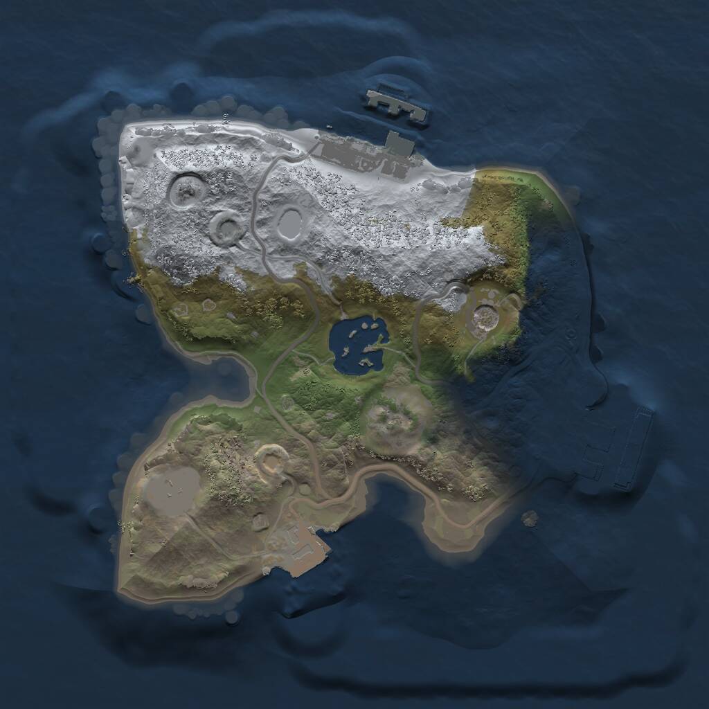 Rust Map: Procedural Map, Size: 1750, Seed: 62654198, 5 Monuments
