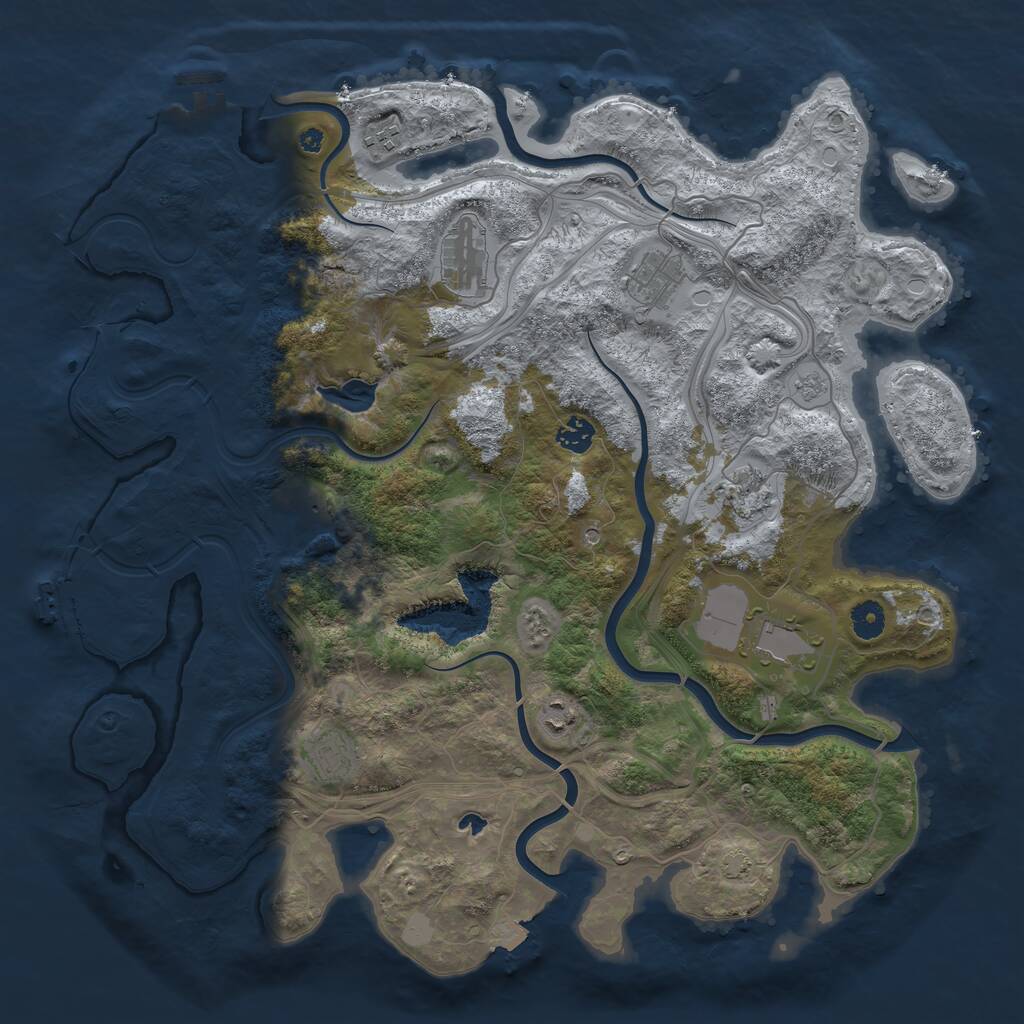 Rust Map: Procedural Map, Size: 4250, Seed: 85955466, 15 Monuments