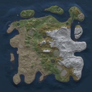 Thumbnail Rust Map: Procedural Map, Size: 3500, Seed: 1148958987, 15 Monuments