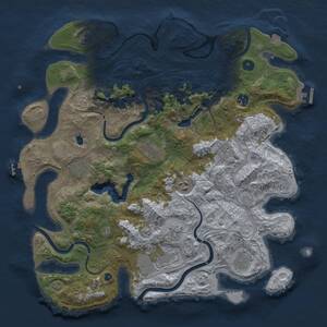 Thumbnail Rust Map: Procedural Map, Size: 4250, Seed: 1613340972, 15 Monuments