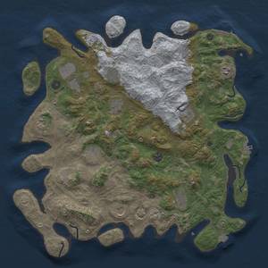 Thumbnail Rust Map: Procedural Map, Size: 4250, Seed: 36314399, 19 Monuments