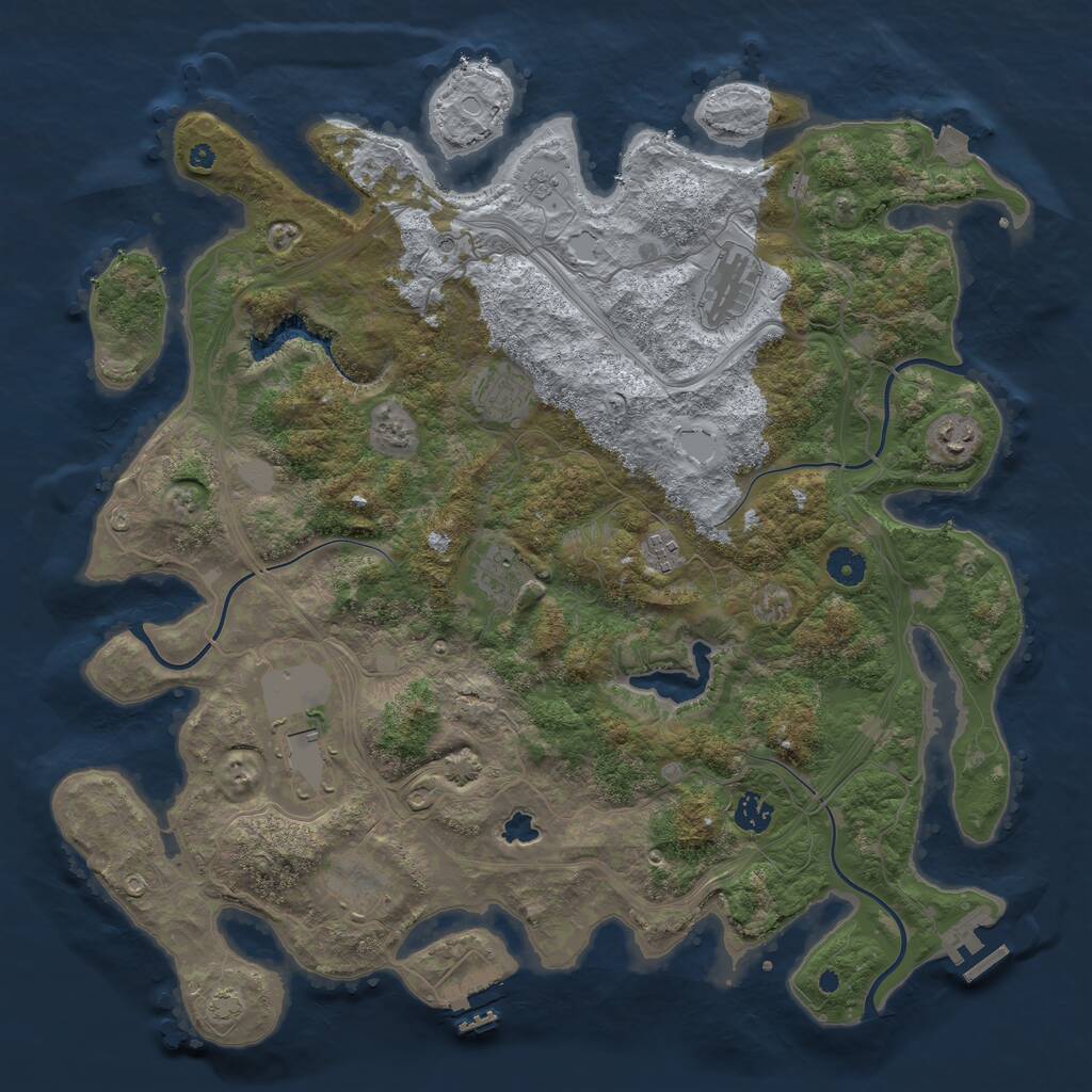 Rust Map: Procedural Map, Size: 4250, Seed: 36314399, 14 Monuments