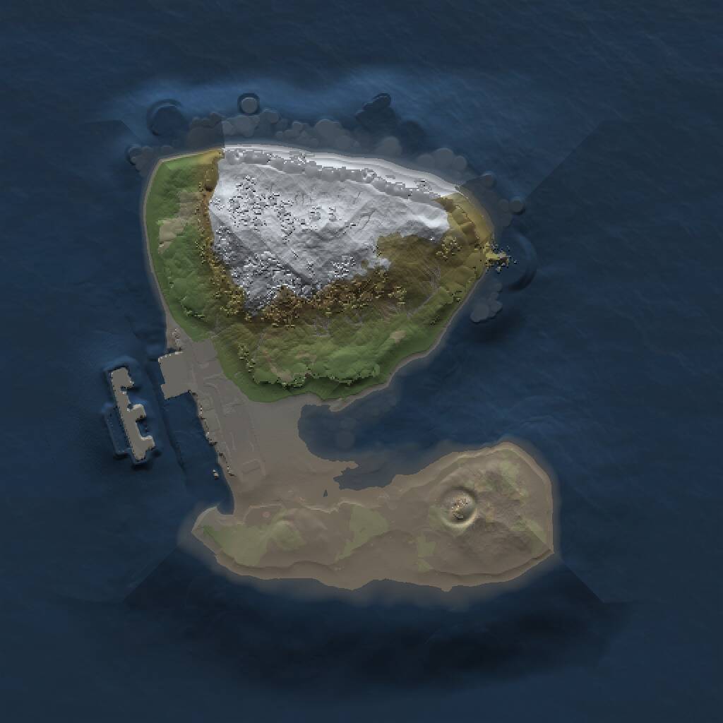 Rust Map: Procedural Map, Size: 1200, Seed: 966235, 2 Monuments