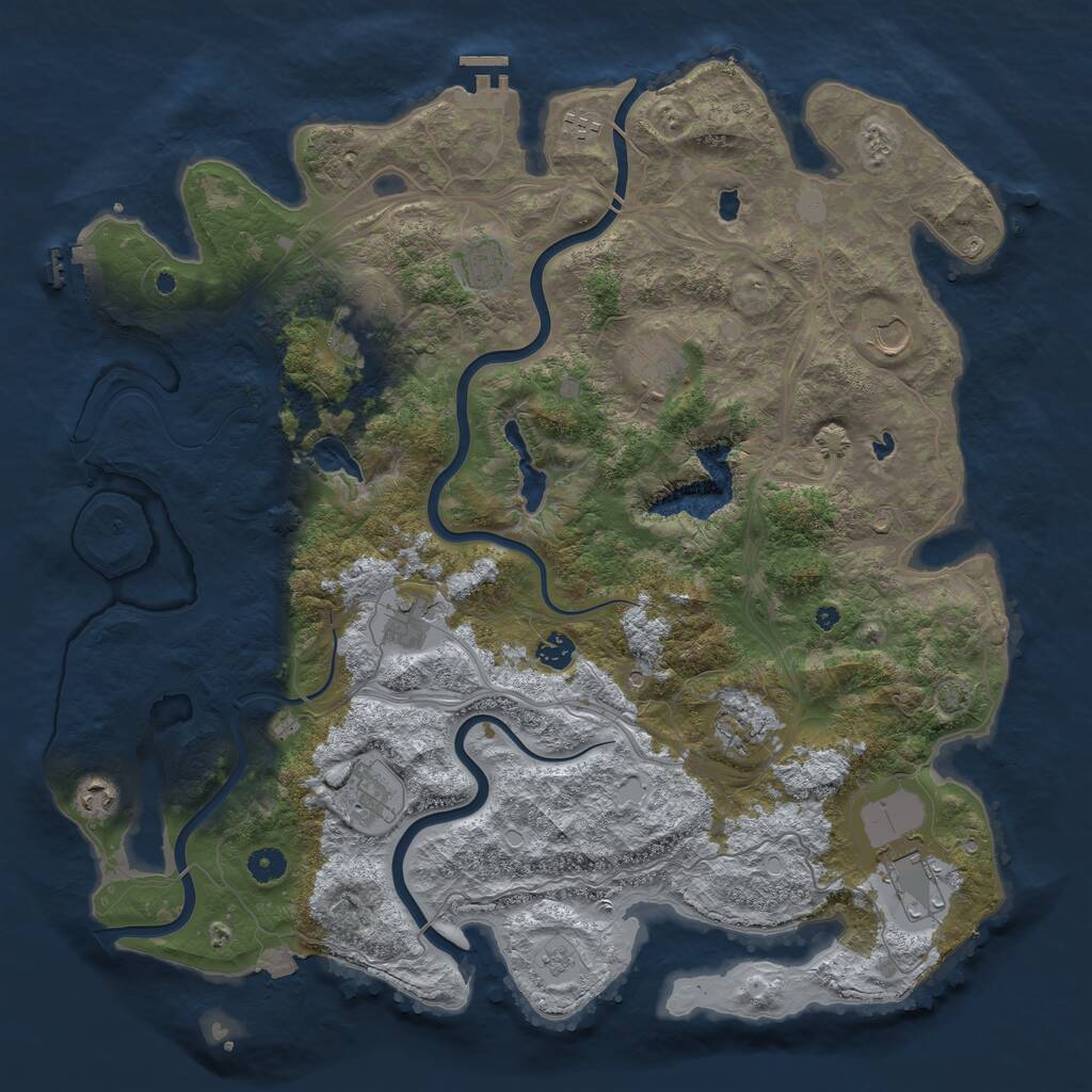 Rust Map: Procedural Map, Size: 4520, Seed: 9234514, 17 Monuments