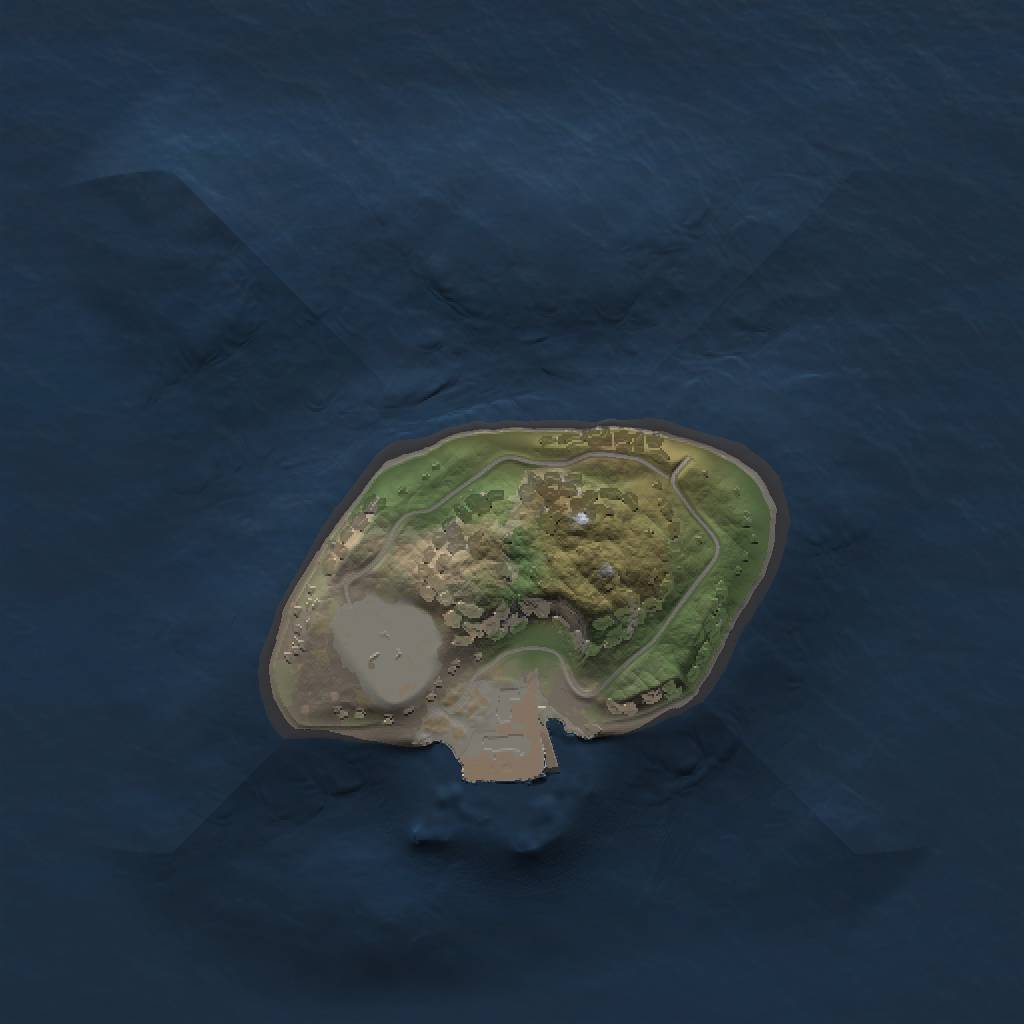 Rust Map: Procedural Map, Size: 1250, Seed: 1016486190, 3 Monuments