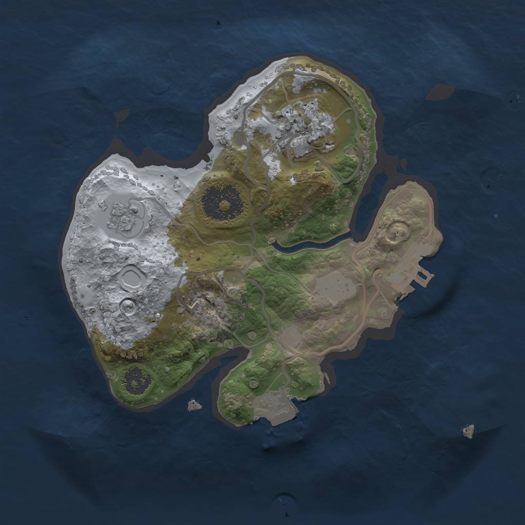 Rust Map: Procedural Map, Size: 2030, Seed: 528926953, 6 Monuments
