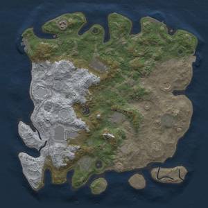 Thumbnail Rust Map: Procedural Map, Size: 4000, Seed: 847185, 18 Monuments