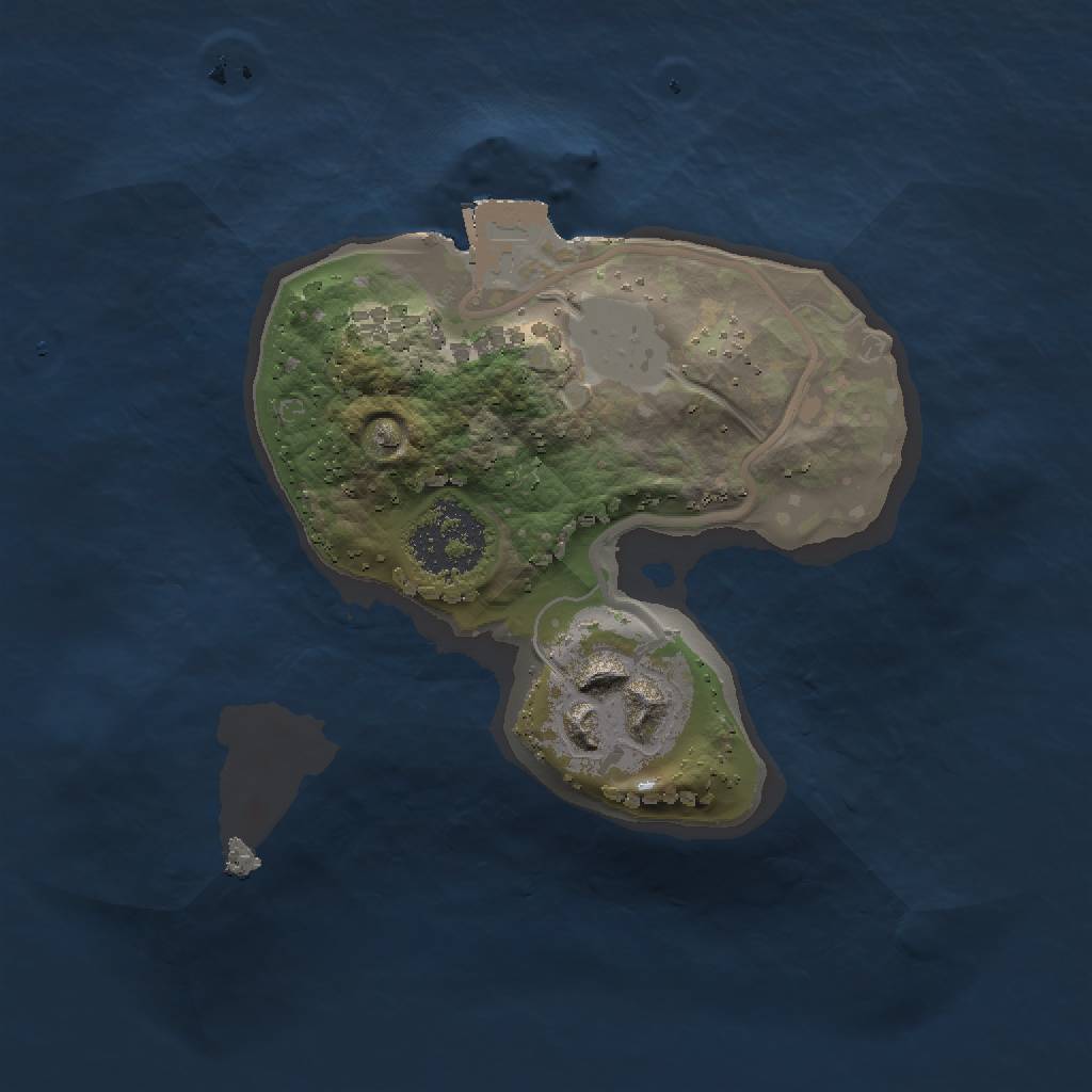 Rust Map: Procedural Map, Size: 1500, Seed: 1353441429, 4 Monuments