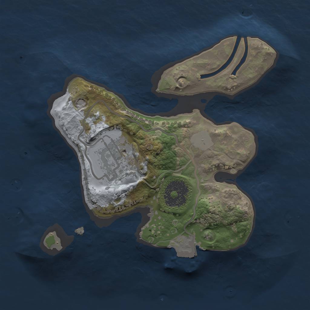 Rust Map: Procedural Map, Size: 1800, Seed: 214712334, 4 Monuments