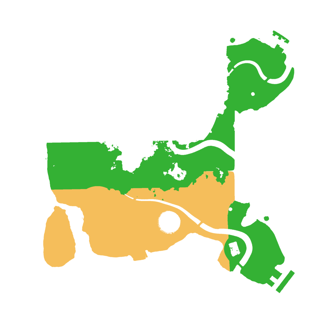 Biome Rust Map: Procedural Map, Size: 2500, Seed: 858355809