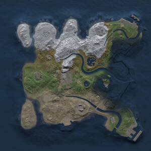 Thumbnail Rust Map: Procedural Map, Size: 2500, Seed: 858355809, 10 Monuments