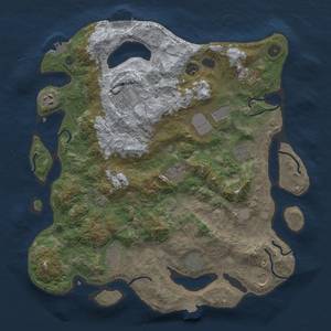 Thumbnail Rust Map: Procedural Map, Size: 4000, Seed: 2088907076, 19 Monuments