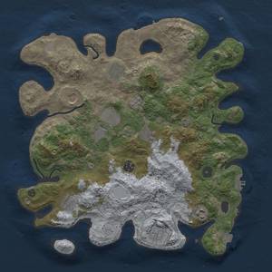 Thumbnail Rust Map: Procedural Map, Size: 3700, Seed: 31655161, 17 Monuments