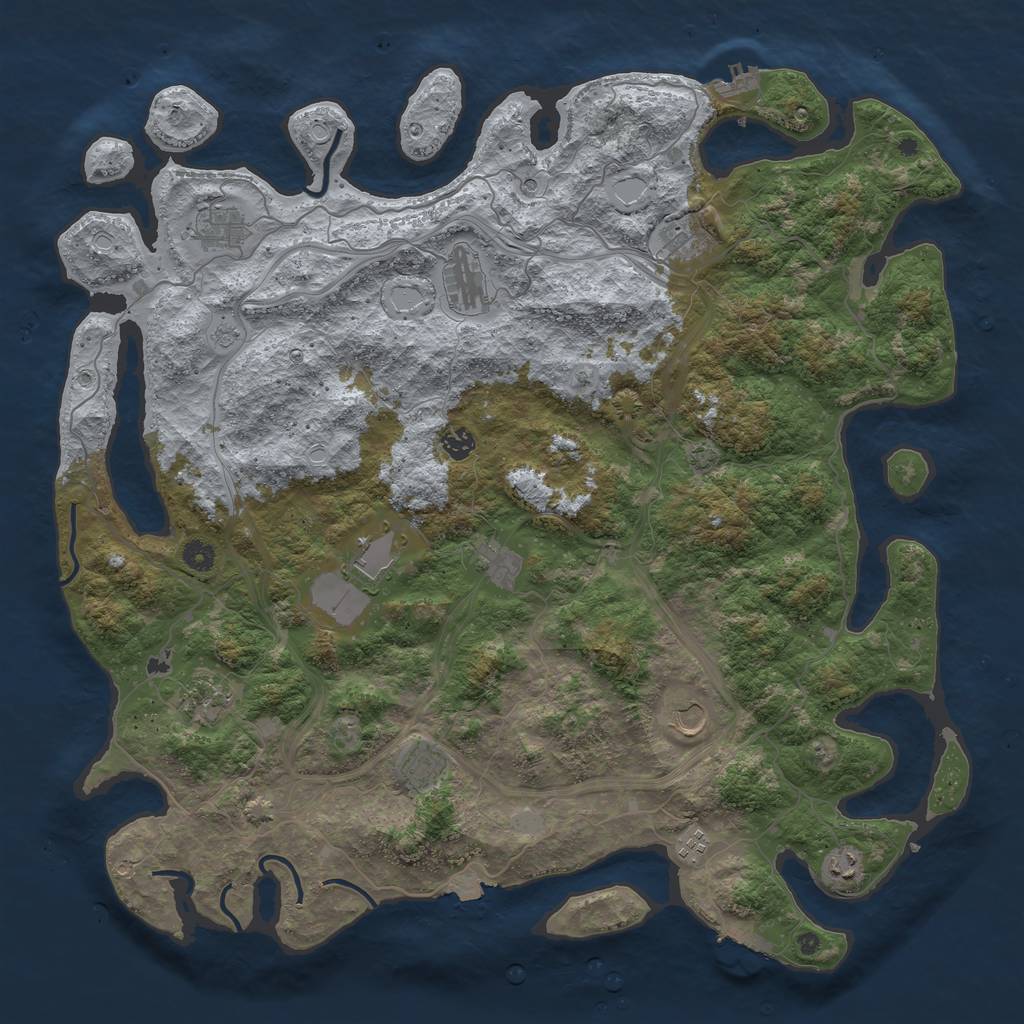 Rust Map: Procedural Map, Size: 4800, Seed: 731778141, 19 Monuments