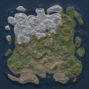 Thumbnail Rust Map: Procedural Map, Size: 4500, Seed: 1981959080, 19 Monuments