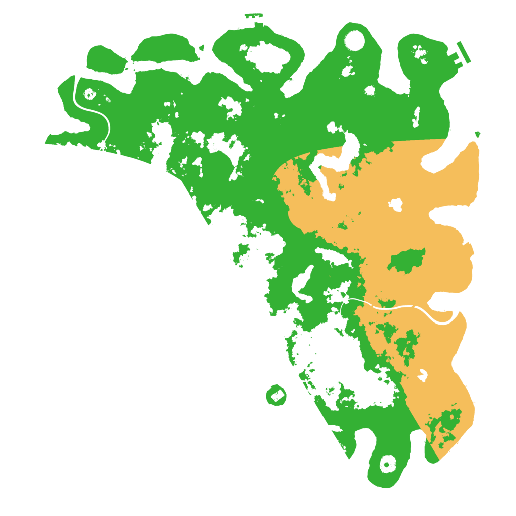 Biome Rust Map: Procedural Map, Size: 4500, Seed: 111007778