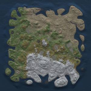 Thumbnail Rust Map: Procedural Map, Size: 4500, Seed: 300792, 19 Monuments