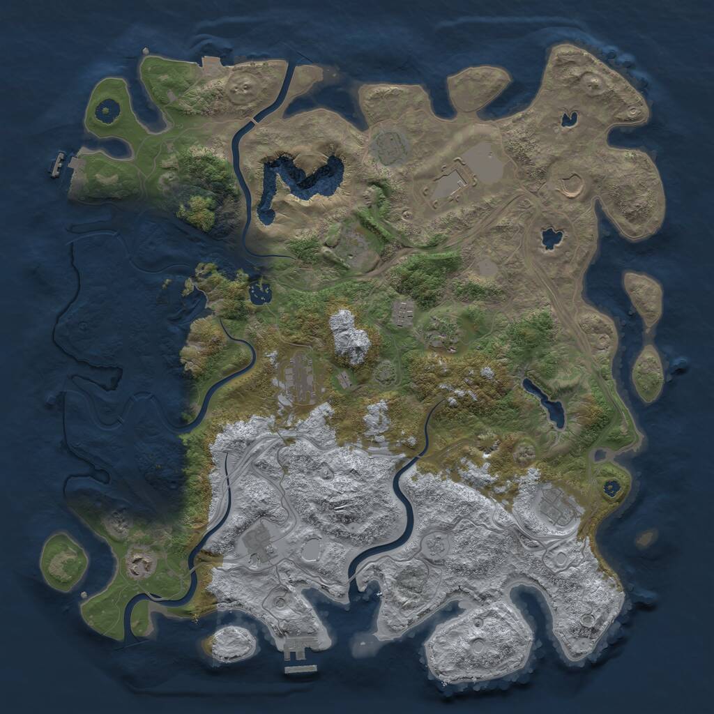 Rust Map: Procedural Map, Size: 4500, Seed: 300792, 17 Monuments