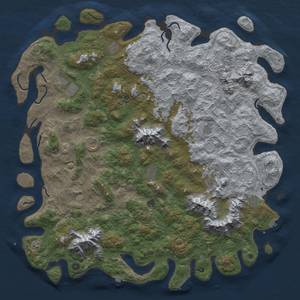 Thumbnail Rust Map: Procedural Map, Size: 6000, Seed: 426426426, 19 Monuments