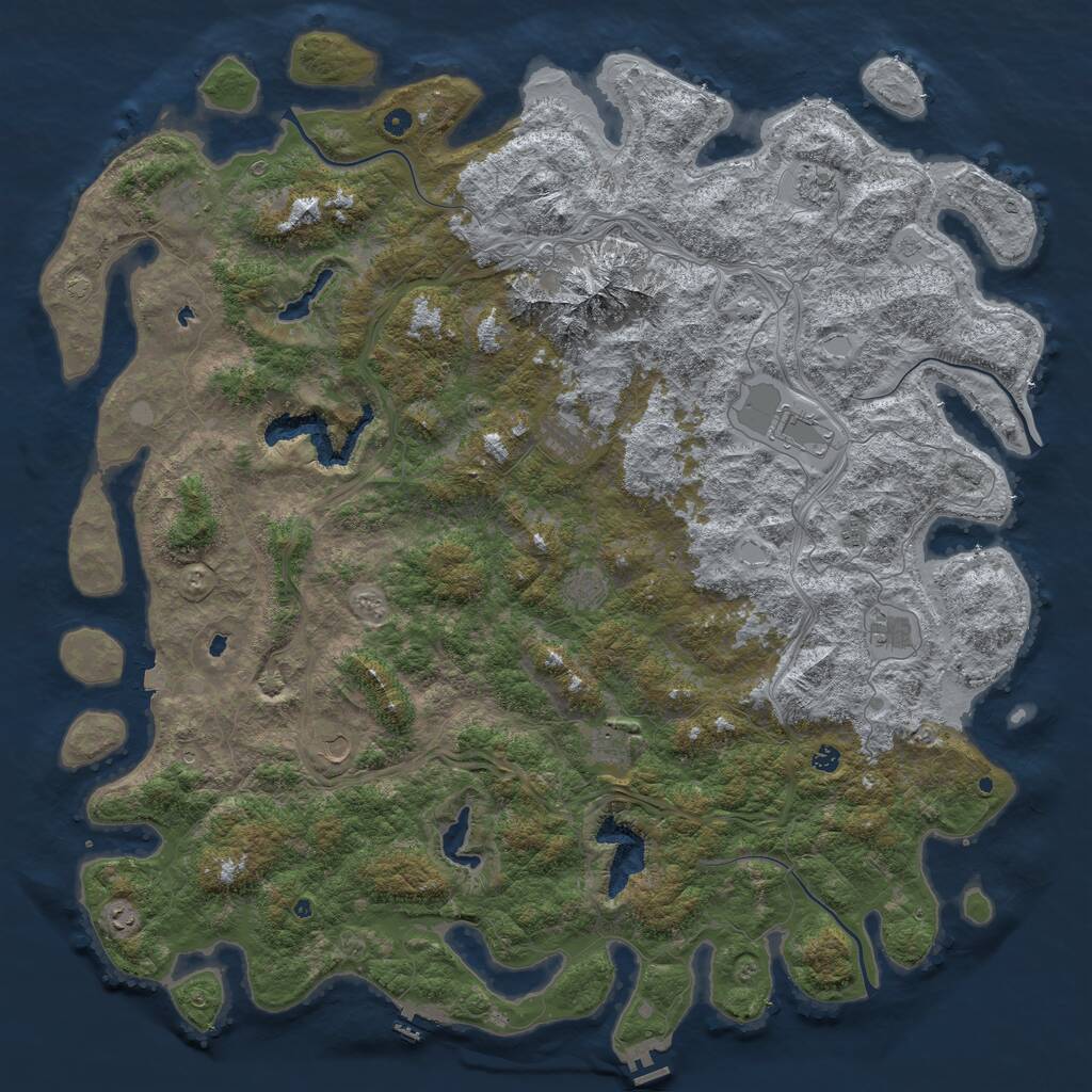Rust Map: Procedural Map, Size: 6000, Seed: 426426426, 17 Monuments