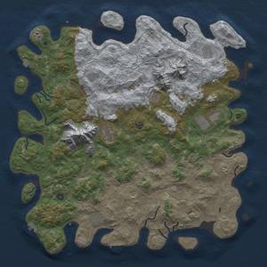 Thumbnail Rust Map: Procedural Map, Size: 5250, Seed: 1, 19 Monuments