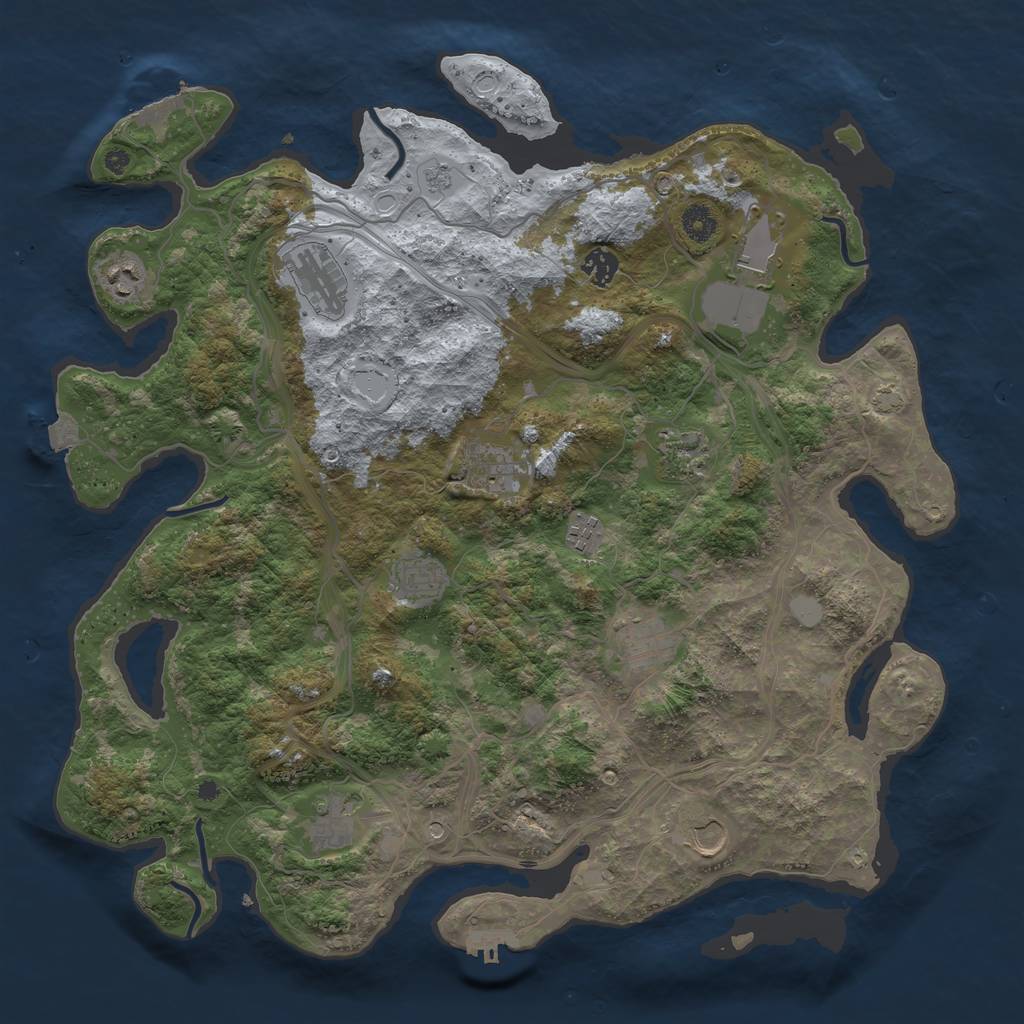 Rust Map: Procedural Map, Size: 4250, Seed: 168588852, 19 Monuments