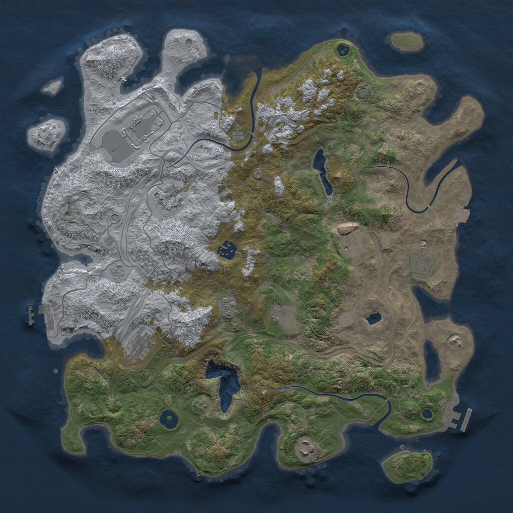 Rust Map: Procedural Map, Size: 4250, Seed: 1062023221, 15 Monuments