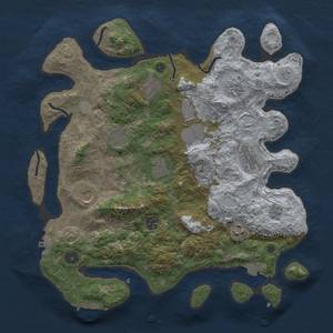 Thumbnail Rust Map: Procedural Map, Size: 3750, Seed: 703359391, 18 Monuments