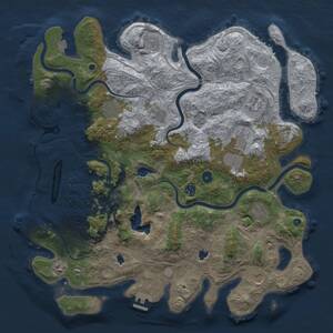 Thumbnail Rust Map: Procedural Map, Size: 4500, Seed: 618984926, 16 Monuments