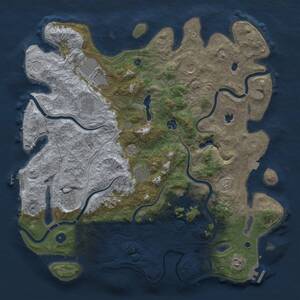 Thumbnail Rust Map: Procedural Map, Size: 4500, Seed: 2078684178, 15 Monuments